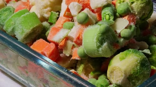 Frozen Mixed Vegetables for Longterm Storage Deep Freezing of Vegetables Defrosting Frozen Food
