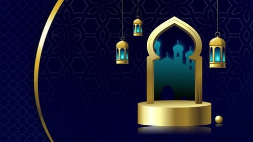 Ramadan-Hintergrund Blau