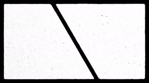 Collage Collection: Vintage screen effect with a black diagonal line in a loop