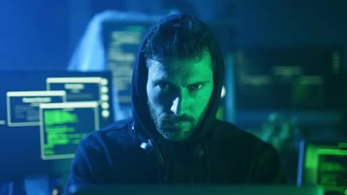 An InDepth and Intense Cybersecurity Analysis Perfectly Illuminated By Bright Neon Lights