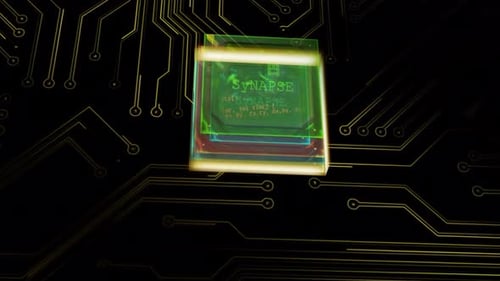 Futuristic Circuit Board Electronics Hi Tech On Alpha Channel 4K