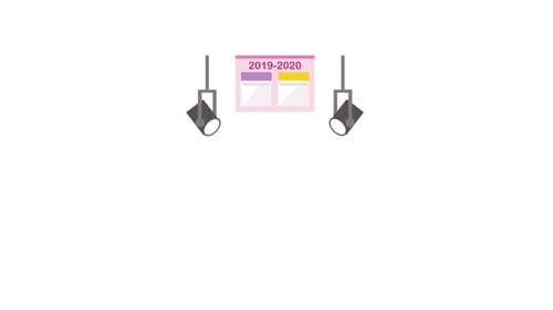 Flat Design Spotlight Reveal with Stars Animation