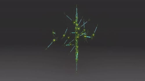 Rendu 3D détaillé de structures de réseaux neuronaux complexes