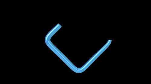 3D Metallic Blue Pipe Diamond Border Loop Background