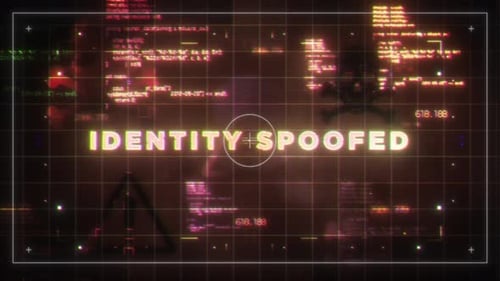 Digital Glitch Warning Cyber Background Animation