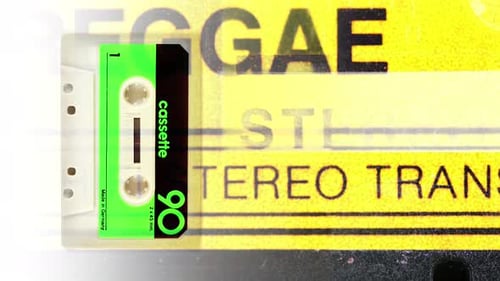 Retro Cassette Tapes and Cases on White Background