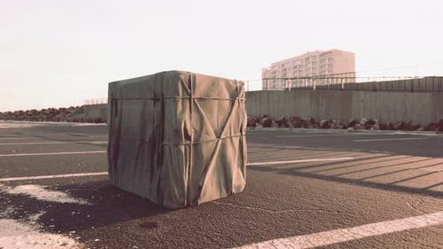 Realistic Fabric Tarp Logo Reveal Animation