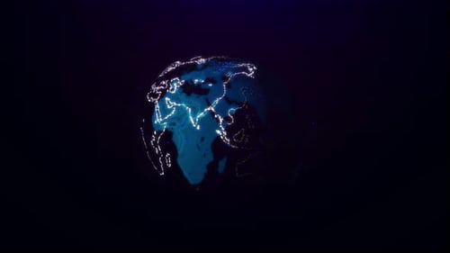 Technology Concept Big Data Artificial Intelligence Polygonal Connected Technology Internet Big Data