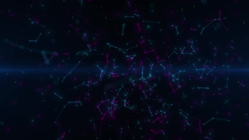 Futuristic Digital Network Plexus Loop Background