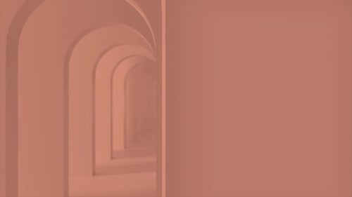 Light Brown Arch Corridor