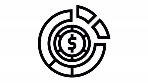 pie chart line icon animation