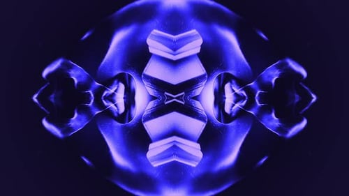 Glowing blue fractal pattern emerges