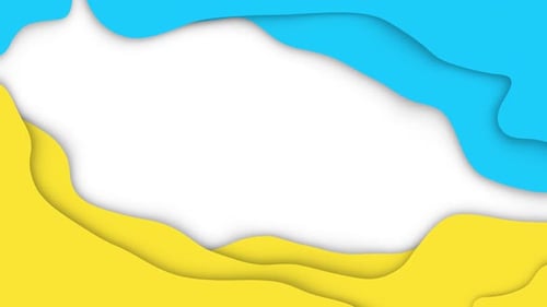 Blue And Yellow Shapes Background Loop
