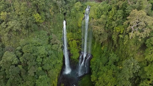 This is the Sekumpul Waterfall drone shot in Bali Indonesia. The drone was a Mavic Pro 3 Classic and