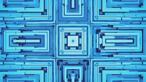 Blue Rectangular Geometric Pattern