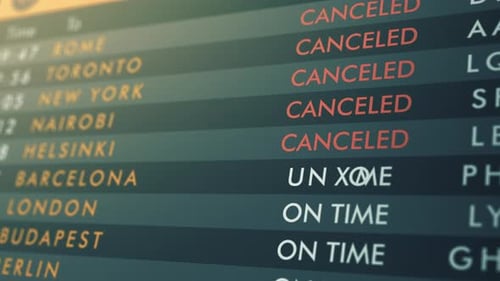 airport departures board