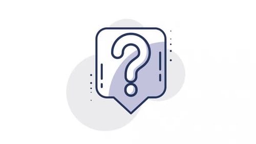 Animated Question Mark Icon Flat Design Reveal