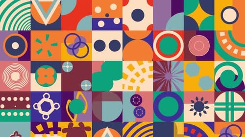 Dynamic Abstract Geometric Patterns Motion Background