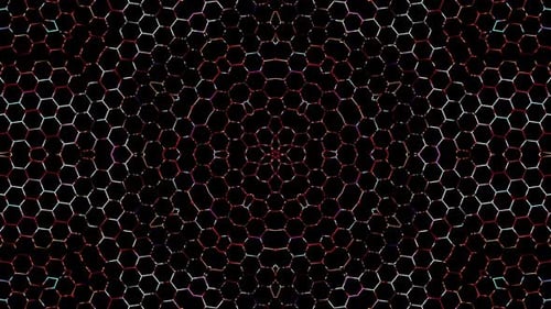 Pulsing Hexagonal Grid Animated Background Loop