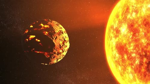 Massive Dying Alien Planet close to red giant sun