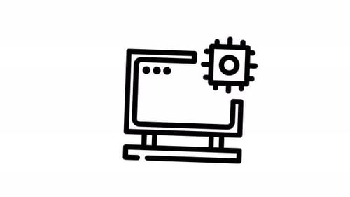 Animation Electronic Computer Icon