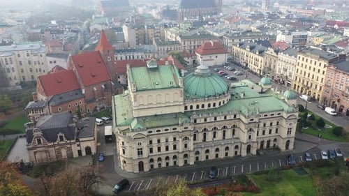 Aerial View of Krakow City, Poland