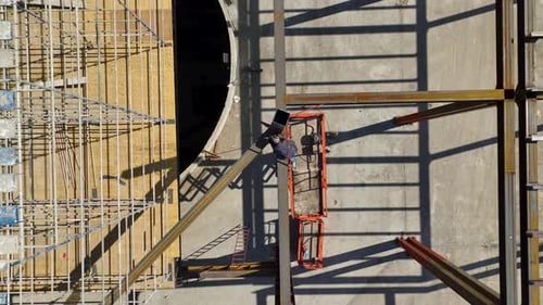 Aerial View Unveiling the Final Phases of Commercial Complex Construction Aerial Mastery in