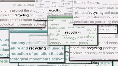 Animated Recycling and Environment Information Windows