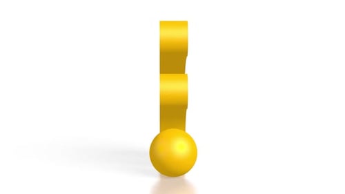 Stylized Yellow Letter 'F' with Sphere