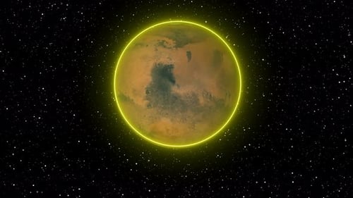 Bright mars planet animated .Beautiful 3d mars planet animation Vd970 1