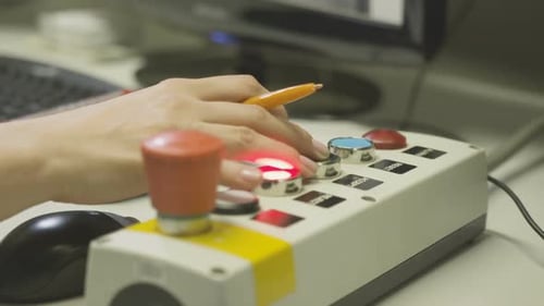 Hand Operates Light Up Industrial Control Panel