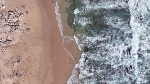 High angle view of coastline