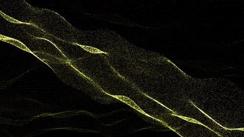 Dynamic Glowing Particle Waves Abstract Background
