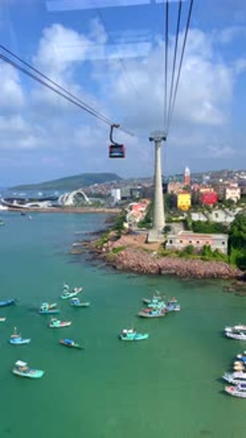 View From Cable Car to Phu Quoc Island in Vietnam