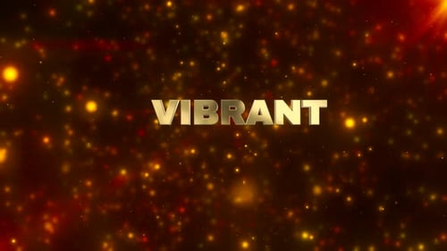 Golden 3D Text Reveal with Shimmering Particles Background