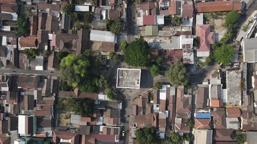 aerial view, Kandang Menjangan or Panggung Krapyak, which is part of the imaginary axis of the Yogya