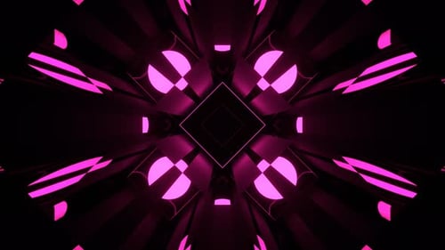 Purple Fantastic Abstract Geometric Modular Corridor Background Vj Loop In 4K