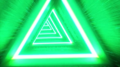 Endless Abstract Futuristic Tunnel with Neon Lights Futuristic Infinite Looping Background