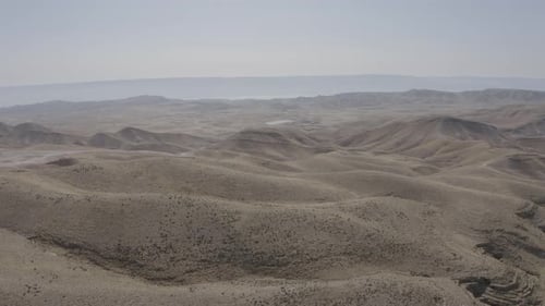 Desert landscape at Sunrise, Low angle.