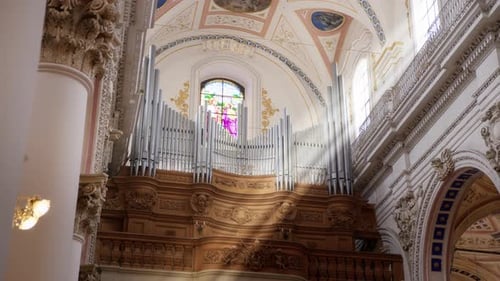 Sunbeams Enter Through a Church Window