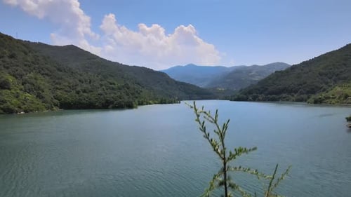 aerial lake panorama