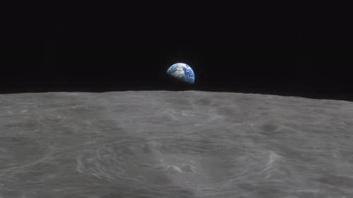 Planet Earth Rising and Setting Animation from Lunar Surface