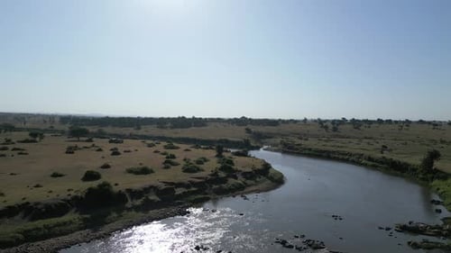 Drone view of mara river