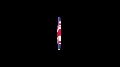 Circle United Kingdom Flag 3d icon