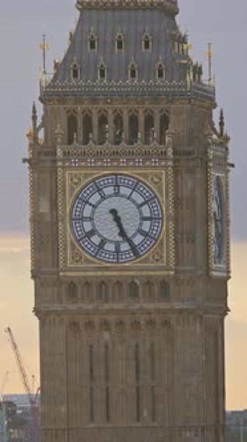 Big Ben Clock in London England in Vertical
