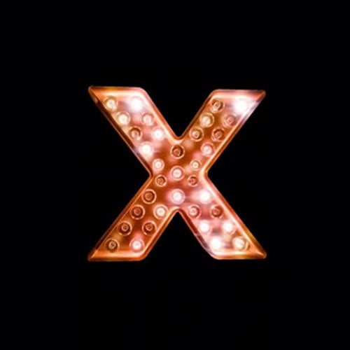 Letter X Light Alphabet