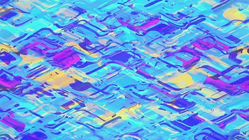 Colorful Blue Cheerful Wavy Background