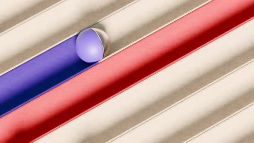 Animação de esferas satisfatórias em loop 3D