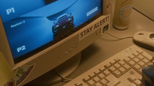 Video Gaming Station with Big Computer and Joystick