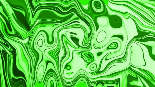 Abstract Green Swirling Liquid Background Motion